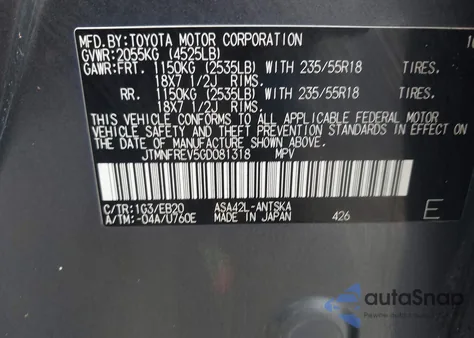 2016 Toyota Rav4 Se из США, поврежденный, VIN JTMNFREV5GD081318